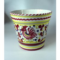 Großer Blumentopf Übertopf Keramik Made in Italy - Handarbeit Handbemalt Vintage Mid Century Ceramic Planter Großer Blumentopf Übertopf Keramik Made in Italy - Handarbeit Handbemalt Vintage Mid Century Ceramic Planter von BensGermanVintage