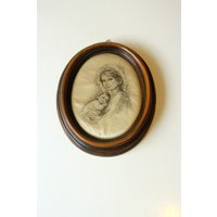 Seidenbild Mutter Mit Kind in Holzrahmen, Vintage, Mid Century - Silk Picture Wooden Frame Bilderrahmen Für Fotos Familienfotos Holz Seidenbild Mutter Mit Kind in Holzrahmen, Vintage, Mid Century - Silk Picture Wooden Frame Bilderrahmen Für Fotos Familienfotos Holz von BensGermanVintage