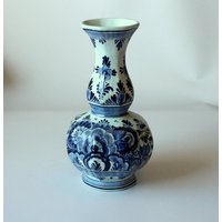 Seltene Delft Vase - Handgemalt Gemarkt Delfter Porzellan Vintage, Mid Century, Handpainted Vase Blue-White von BensGermanVintage