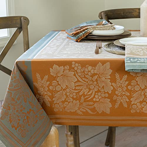 Benson Mills (150cm X 260cm Rectangular, Taupe Gathering Engineered Jacquard Tablecloth (150cm X 260cm Rectangular, Taupe) for Harvest, Fall and Thanksgiving von Benson Mills