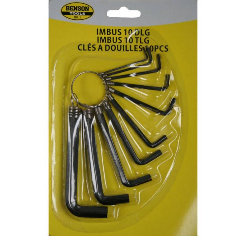 Benson Tools Innensechskantschlüssel Sechskantschlüssel Set 10 Stück von Benson Tools