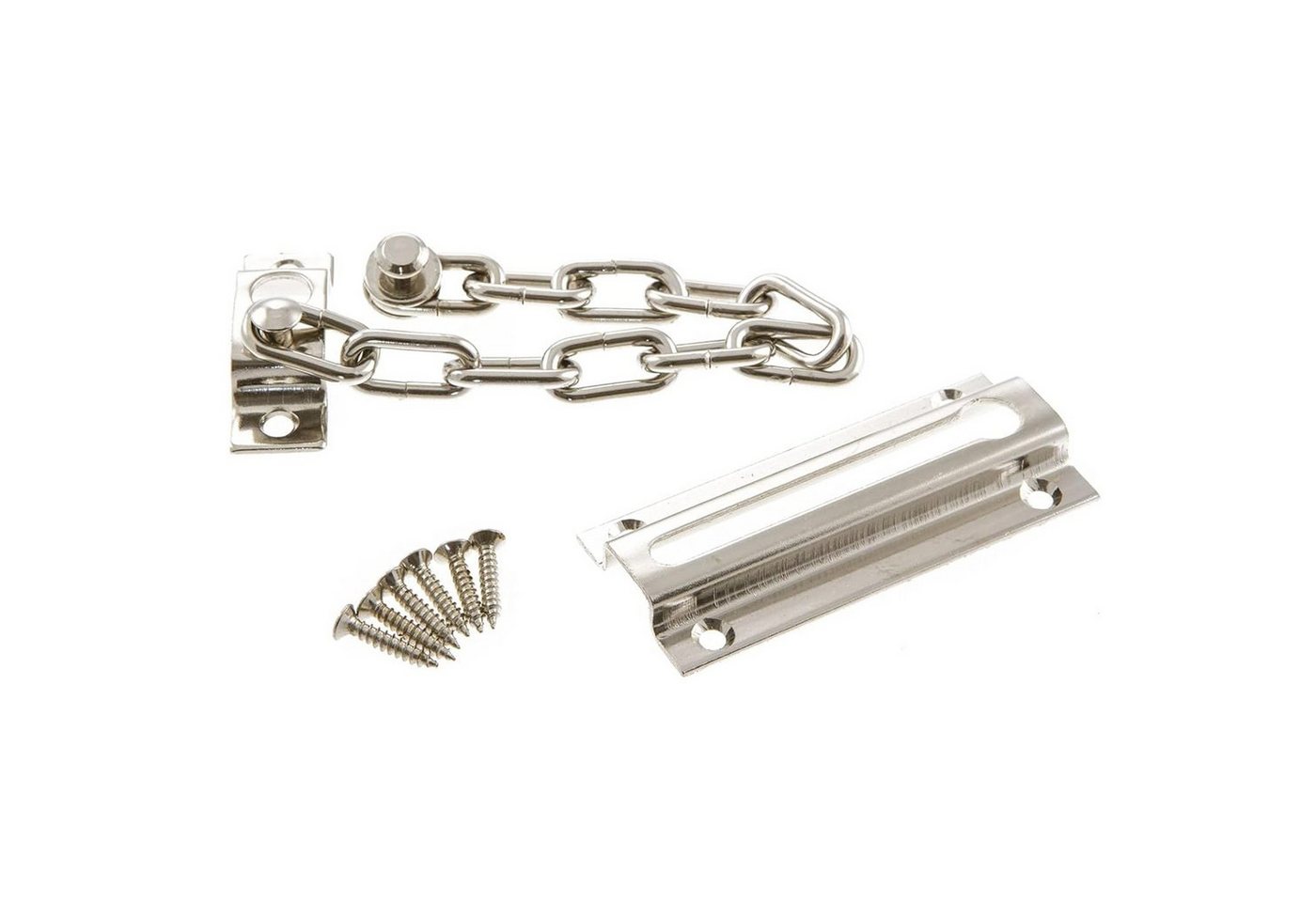 Benson Tools Türkette Super starke Türkette / Türverriegelung, Verchromt, (Verchromt, 1x Sicherheitstürkette und 6x Befestigungsschrauben), Sicherheit für Zuhause von Benson Tools