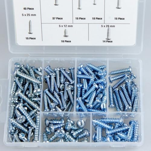 Blechschrauben 175tlg. Set Linsenschrauben Kreuzschlitz Blechziehschrauben Sortiment Blechschrauben 175tlg. Set Linsenschrauben Kreuzschlitz Blechziehschrauben Sortiment von Benson Tools