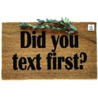 Haben Sie Text Zuerst Fußmatte | Lustige Willkommensmatte Gen Z Wohnung Dekor Lustiges Geschenk Wohnheim Handgemachte Kokos Gesellschaftlicher Humor von BensonThreads