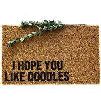 Ich Hoffe Du Magst Doodles Fußmatte | Lustige Hundeliebhaber Willkommen Matte Mama Geschenk Haustier-Besitzer-Veranda-Dekor Goldendoodles Doodle von BensonThreads