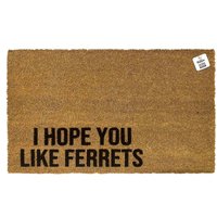 Ich Hoffe Du Magst Frettchen Fußmatte | Lustige Willkommen Matte Liebhaber Geschenk Haustier-Freundlicher Veranda-Teppich Handgefertigte Kokos von BensonThreads