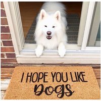 Ich Hoffe Du Magst Hunde Fußmatte | Lustiges Hundeliebhaber Geschenk Haustier-Freundlicher Veranda-Teppich Hundemama Hundebesitzer Housewarming von BensonThreads