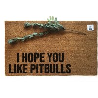 Ich Hoffe Du Magst Pitbulls Fußmatte | Lustige Hundeliebhaber Willkommen Matte Pitbull Mama Geschenk Haustier-Besitzer-Veranda-Dekor Zeig Mir Deine von BensonThreads