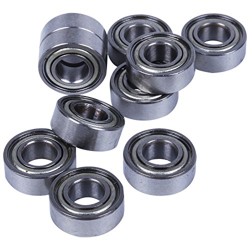 Benssey 10 StÜCke Miniatur Versiegelt Metall Geschirmt Metrische Radial Lager Modell: MR115 ZZ 5x11x 4MM von Benssey