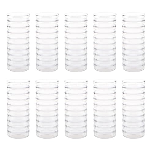 Benssey 100 Stueck Sterile Petrischalen mit Lids Fuer Lab-Platte Bakterielle Hefe 55 mm X 15 mm von Benssey