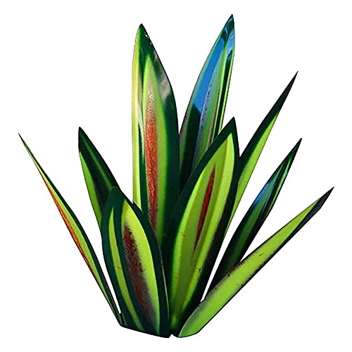 Benssey 13,7 Tequila Rustikale Skulptur, DIY Hand Bemalte Metall Agave Pflanzen, im Freien Garten Rasen Ornamente- GrüN von Benssey