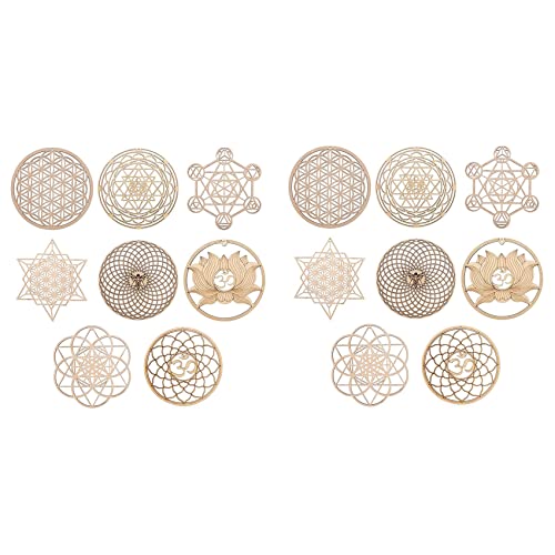 Benssey 16 Packungen 14cm Wand Schild des Lebens Form Untersetzer Wand Kunst DIY Untersetzer Machen Geometrie Benssey 16 Packungen 14cm Wand Schild des Lebens Form Untersetzer Wand Kunst DIY Untersetzer Machen Geometrie von Benssey