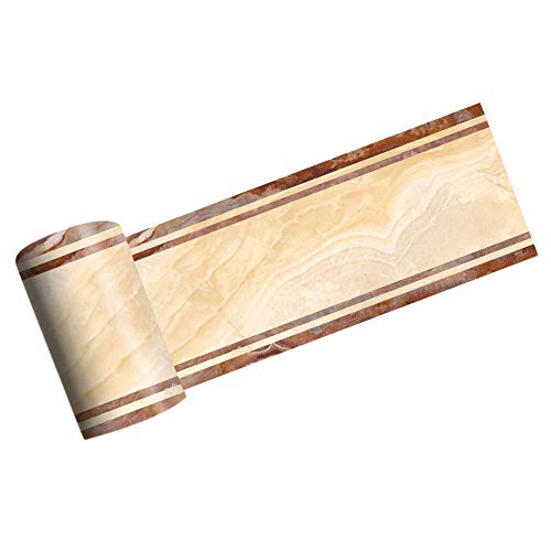 Benssey 2 M Selbst Klebende Seiten Linie Fliesen Aufkleber Gelb Marmor Bad KüChe Restaurant Wand Boden Grenze Wand Aufkleber Dekoration von Benssey