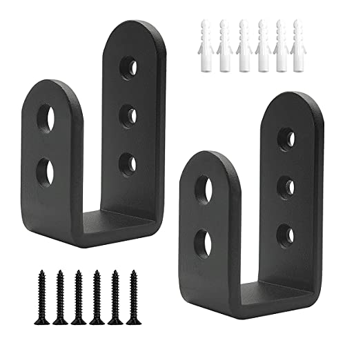 Benssey 2 Packungen TüR Barrikade U Halterungen Open Bar SicherheitstüRhalterungen für Zuhause, Garagentor VerstäRkung für 2 X 4 Bretter von Benssey