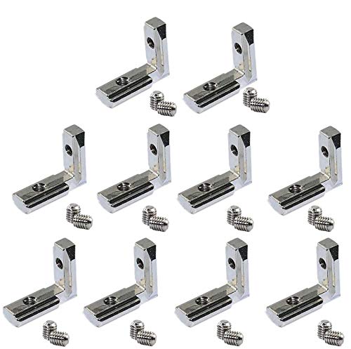 Benssey 20 Stück T-Schlitz L-Förmige Innen Seite Innen Eck Verbinder Gelenk Halterung für Aluminium Extrusions Profil Schlitz der Serie 2020 6 Mm von Benssey