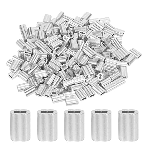 Benssey 200 StüCke 1/16 Kabel Ferrule Set Crimp Schleifen HüLse Aus Aluminium Legierung für Draht Seile von Benssey
