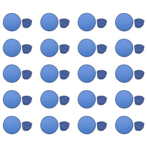 Benssey 20X Faltbare Runde Fächer Blau von Benssey