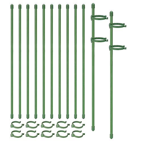 Benssey 20er-Pack Pflanzenstützpfähle Blumenstützpfähle Verstellbarer Garten-Einzelstiel Blumen von Benssey