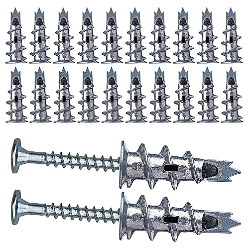 Benssey 40 StüCke Metall Selbstantriebsanker Gips Karton DüBel mit Schrauben 4,5 X 35 Mm für Einlagige und Zweilagige Gips Karton Platten von Benssey