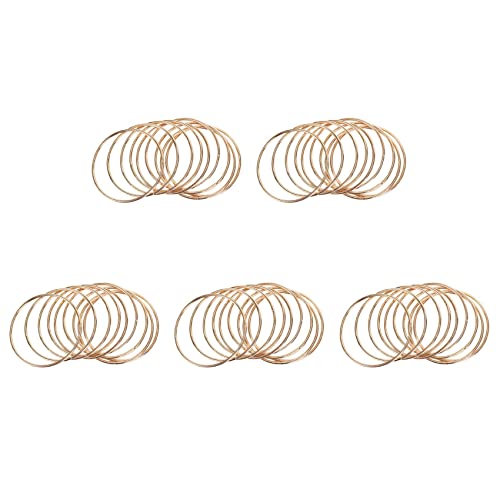 Benssey 50 Paket 3 Gold Fänger Metallringe Reifen Makramee Ring für Fänger und Kunsthandwerk von Benssey
