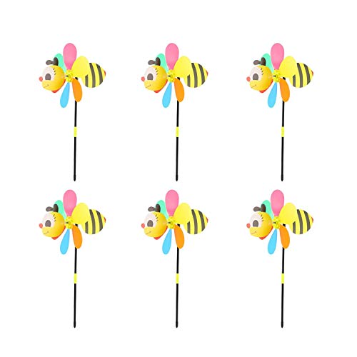 Benssey 6 StüCk Biene Wind Spinners Windräder 3D Tier WindmüHlen Garten PfäHle Ornamente für Rasen Garten Terrasse Party von Benssey