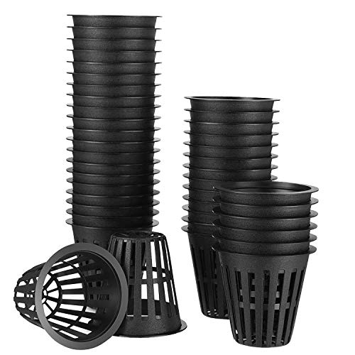 Benssey 60 Paket 2 Netz Becher Schlitzgeflecht Breiter Filter Pflanzen Netz Pot Bucket Korb für Hydroponics von Benssey