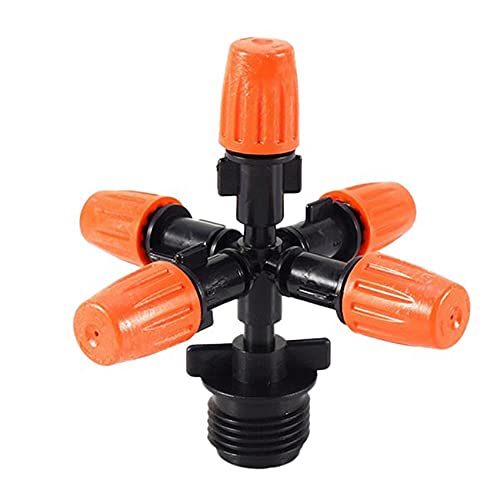 Benssey Garten Sprinkler Automatischer Bewässerungs Gras Rasen 360 Grad Kreis Drehender Wasser Berieselungs Anlage 5 Düsen Garten Rohr von Benssey