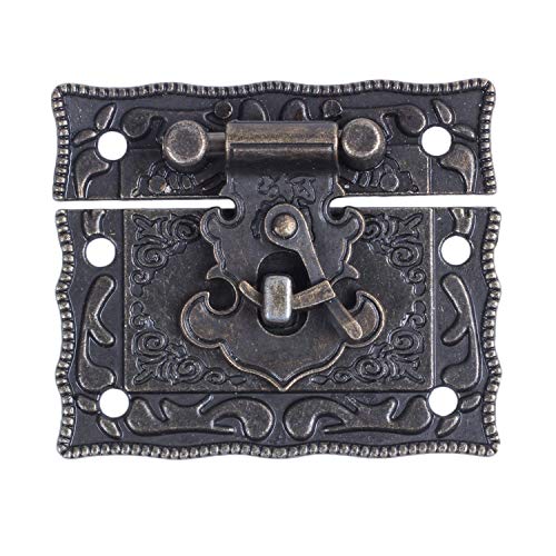 Benssey Holzkoffer Brust Box Rechteck Verschluss Haspe Riegel Bronze von Benssey