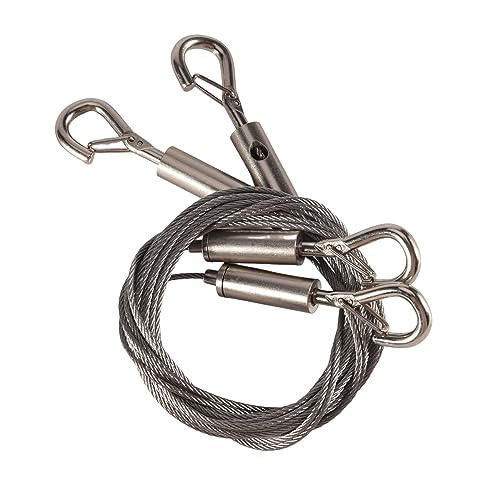 Benssey Verstellbarer Bilderdraht zum AufhäNgen, StrapazierfäHige Halterungen - 2Er-Pack BeschläGe zum AufhäNgen, 2 M X 1,5 Mm Edelstahldrahtseil von Benssey