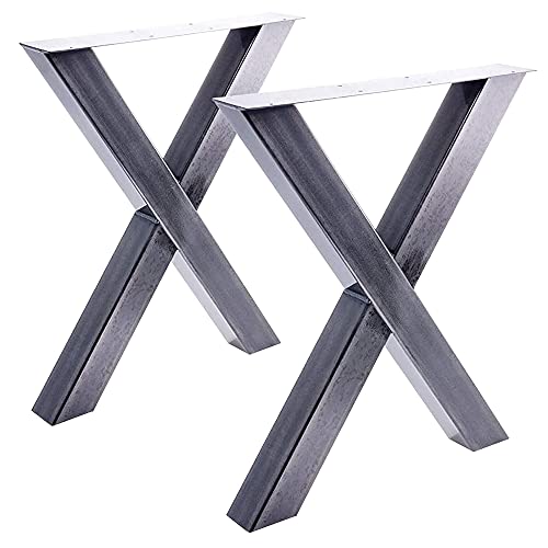 Bentatec 2 x Tischgestell in X Form im Stahl Design von Bentatec