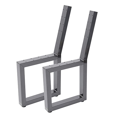Bankgestell Sitzbank Bank Stuhl Esstisch Sitzecke Metall DIY Gestell Gartenbank (2er-Set, Stahl Klarlack) von Bentatec
