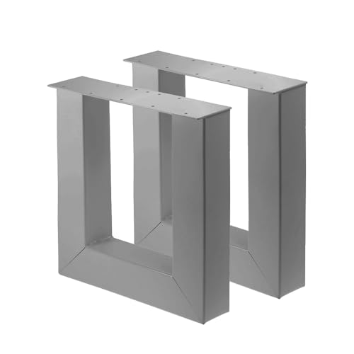 Bankgestell U 80/80 aus pulverbeschichtetem Stahl – Höhe 40 cm, Tiefe 40 cm, Profil 80x80 mm, stabiles Stahlgestell ohne Lehne für Sitzbank & Möbelbau (Anthrazit, 2er-Set) von Bentatec