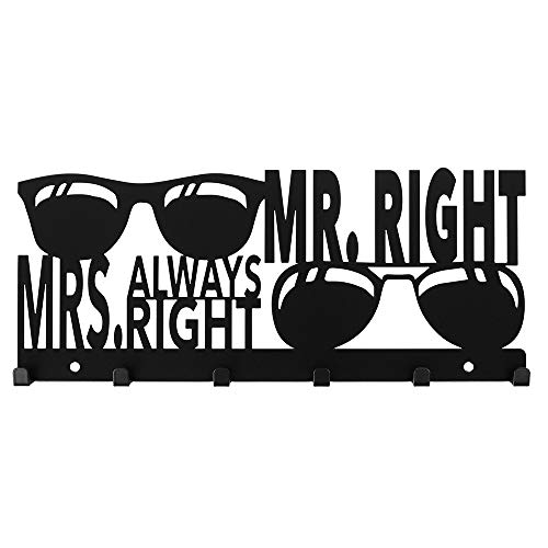 Bentatec Schlüsselbrett Mr Right - Mrs Always Right - 6 Haken von Bentatec