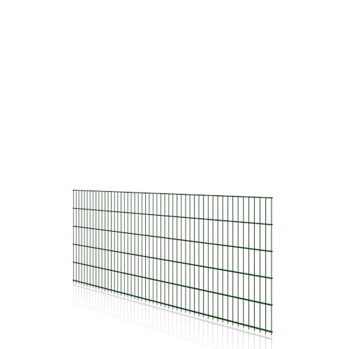 Doppelstabmatte 8/6/8 – 2,5 m breit – feuerverzinkt & pulverbeschichtet – verschiedene Höhen – Maschenweite 50x200 mm – Feuerverzinkt, Anthrazit, Moosgrün (Moosgrün RAL 6005, 1030 mm) von Bentatec