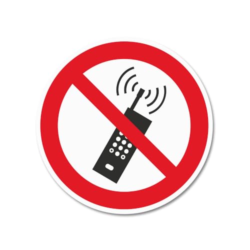 Hinweisschild Handyverbot – genormt nach DIN EN ISO 7010 & ASR A1.3 (2013) – Alu-Dibond, Aufkleber, Reflektorfolie oder Magnetschild – verschiedene Größen (Alu-Dibond, Ø 10 cm) von Bentatec
