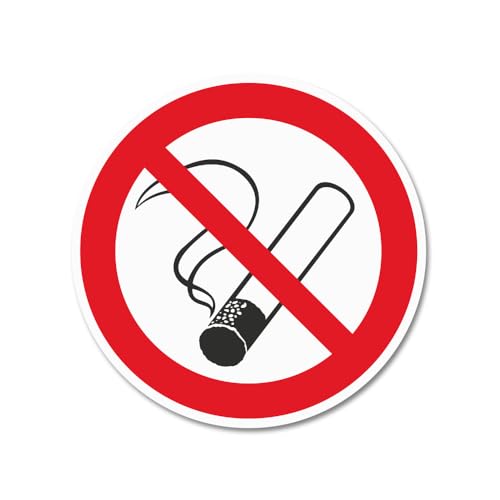 Hinweisschild Rauchen verboten – Symbol nach BGV A8 & ASR A1.3 (2007) – Alu-Dibond, Aufkleber, Reflektorfolie oder Magnetschild – verschiedene Größen (Alu-Dibond, Ø 20 cm) von Bentatec