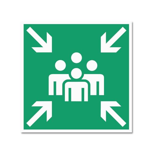 Hinweisschild Sammelstelle – genormt nach DIN EN ISO 7010 & ASR A1.3 (2013) – Alu-Dibond, Aufkleber, Reflektorfolie oder Magnetschild – verschiedene Größen (Alu-Dibond, 20 x 20 cm) von Bentatec