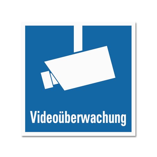 Hinweisschild Videoüberwachung – genormt nach DIN 33450 – Alu-Dibond, Aufkleber, Reflektorfolie oder Magnetschild – verschiedene Größen (Alu-Dibond, 10 x 10 cm) von Bentatec