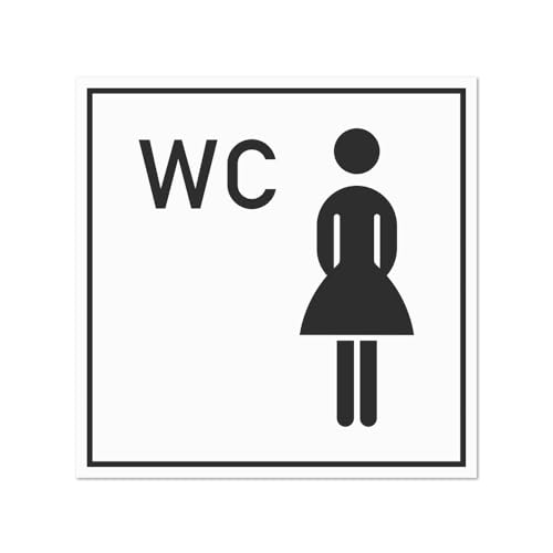 Hinweisschild WC Damen – Toilettenschild für Damen-WC – Alu-Dibond, Aufkleber, Reflektorfolie oder Magnetschild – verschiedene Größen (Reflektorfolie, 20 x 20 cm) von Bentatec