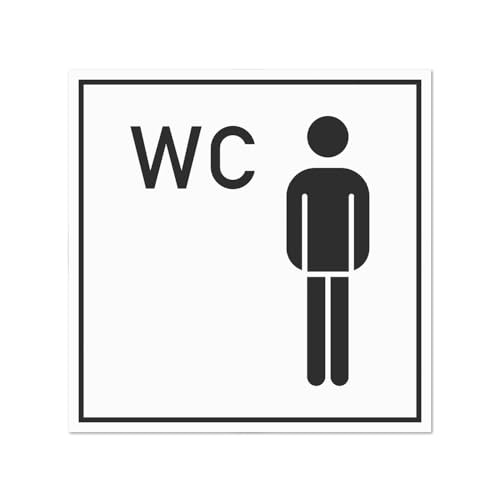 Hinweisschild WC Herren – Toilettenschild für Herren-WC – Alu-Dibond, Aufkleber, Reflektorfolie oder Magnetschild – verschiedene Größen (Reflektorfolie, 30 x 30 cm) von Bentatec