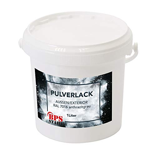 Pulverlack/Pulverbeschichtung 1 Liter Eimer (Anthrazitgrau (RAL 7016)) von Bentatec