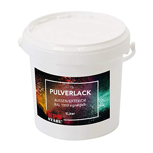 Pulverlack/Pulverbeschichtung 1 Liter Eimer (Signalgelb (RAL 1003)) von Bentatec