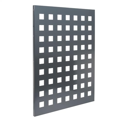 Schmuckblech Olivia für Doppelstabmattenzaun – 2 mm Aluminium 930 mm breit – Längen wählbar – 60x60 mm Lochung – pulverbeschichtet Anthrazit Moosgrün Fenstergrau (Anthrazit RAL 7016, 1030 mm) von Bentatec