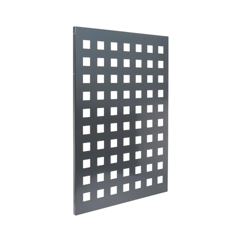 Schmuckblech Olivia für Doppelstabmattenzaun – 2 mm Aluminium 930 mm breit – Längen wählbar – 60x60 mm Lochung – pulverbeschichtet Anthrazit Moosgrün Fenstergrau (Anthrazit RAL 7016, 1430 mm) von Bentatec