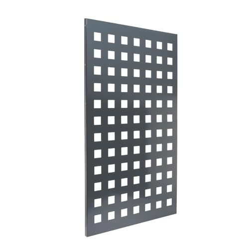 Schmuckblech Olivia für Doppelstabmattenzaun – 2 mm Aluminium 930 mm breit – Längen wählbar – 60x60 mm Lochung – pulverbeschichtet Anthrazit Moosgrün Fenstergrau (Anthrazit RAL 7016, 1630 mm) von Bentatec