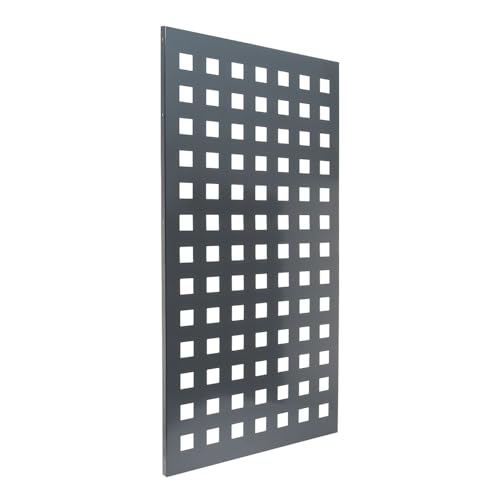 Schmuckblech Olivia für Doppelstabmattenzaun – 2 mm Aluminium 930 mm breit – Längen wählbar – 60x60 mm Lochung – pulverbeschichtet Anthrazit Moosgrün Fenstergrau (Anthrazit RAL 7016, 1830 mm) von Bentatec
