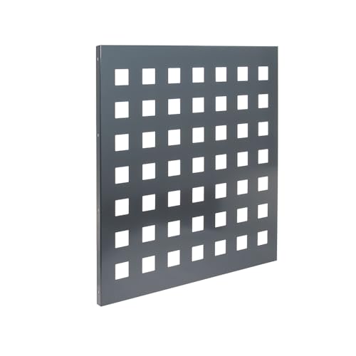 Schmuckblech Olivia für Doppelstabmattenzaun – 2 mm Aluminium 930 mm breit – Längen wählbar – 60x60 mm Lochung – pulverbeschichtet Anthrazit Moosgrün Fenstergrau (Anthrazit RAL 7016, 830 mm) von Bentatec