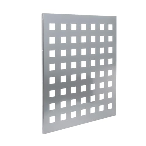 Schmuckblech Olivia für Doppelstabmattenzaun – 2 mm Aluminium 930 mm breit – Längen wählbar – 60x60 mm Lochung – pulverbeschichtet Anthrazit Moosgrün Fenstergrau (Fenstergrau RAL 7040, 1030 mm) von Bentatec