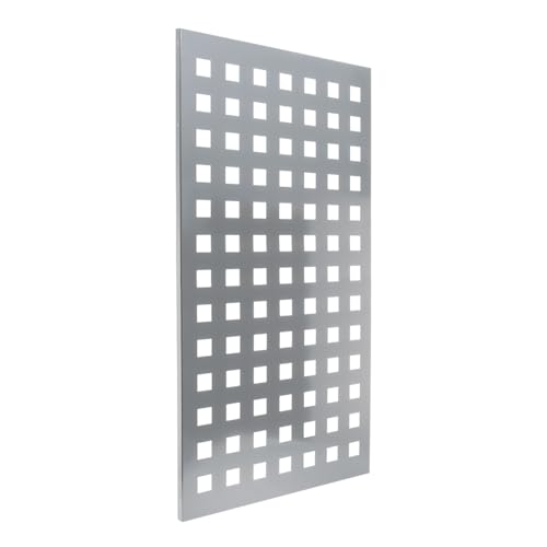 Schmuckblech Olivia für Doppelstabmattenzaun – 2 mm Aluminium 930 mm breit – Längen wählbar – 60x60 mm Lochung – pulverbeschichtet Anthrazit Moosgrün Fenstergrau (Fenstergrau RAL 7040, 1830 mm) von Bentatec
