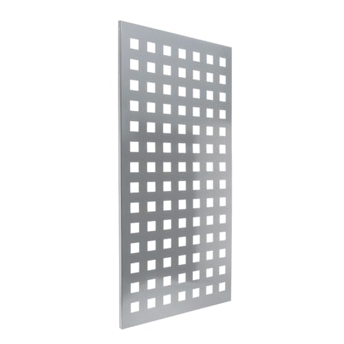 Schmuckblech Olivia für Doppelstabmattenzaun – 2 mm Aluminium 930 mm breit – Längen wählbar – 60x60 mm Lochung – pulverbeschichtet Anthrazit Moosgrün Fenstergrau (Fenstergrau RAL 7040, 2030 mm) von Bentatec